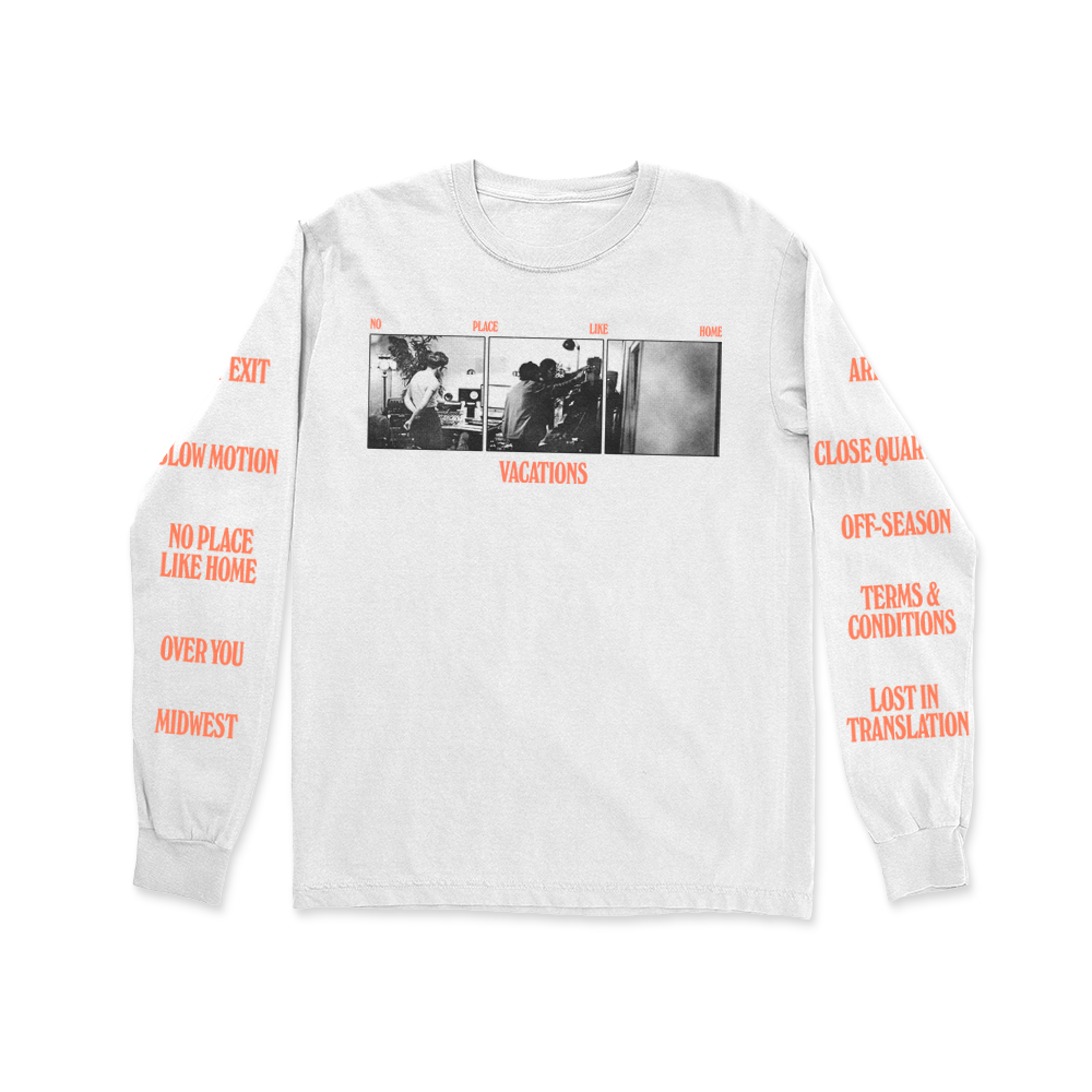 No Place Like Home Sleeve Print Long Sleeve (White)