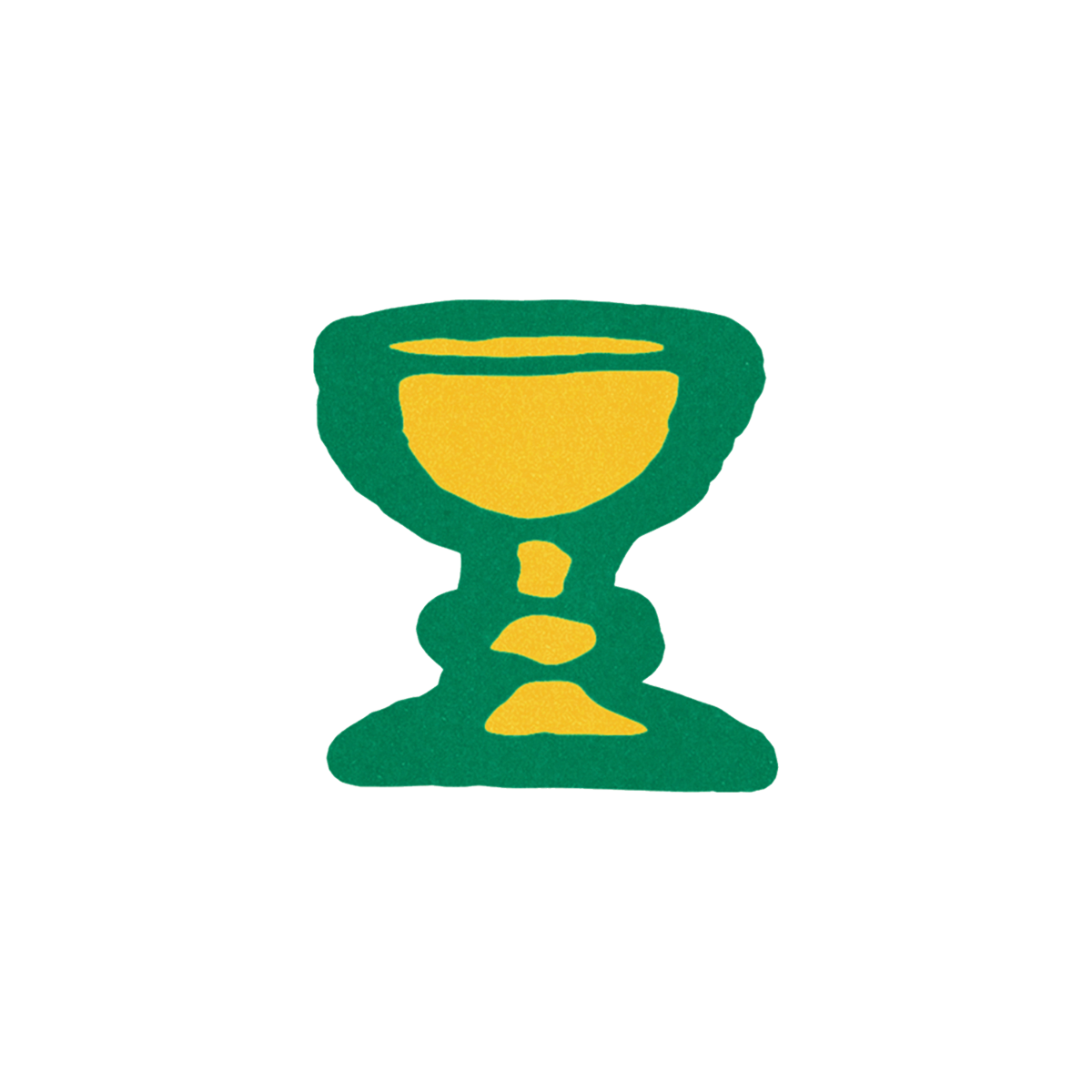 Vacations Chalice Die Cut Sticker (Green/Gold)
